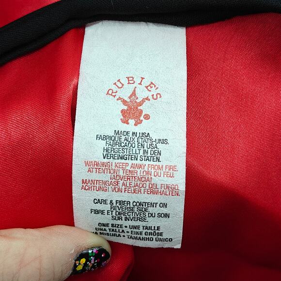 Dracula Vampire Satin Cape Reversible Vintage Rubies Halloween USA 50x38 - Picture 2 of 4